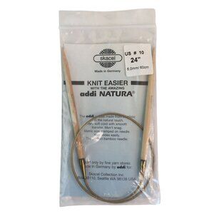 Skacel addi Natura Bamboo 24" Circular Knitting Needles US 10/6.0mm Germany